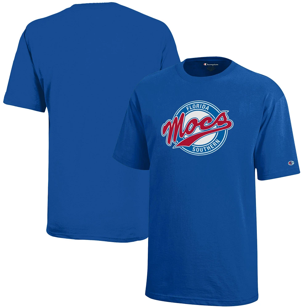 Youth Champion Blue Florida Southern Moccasins Jersey T-Shirt