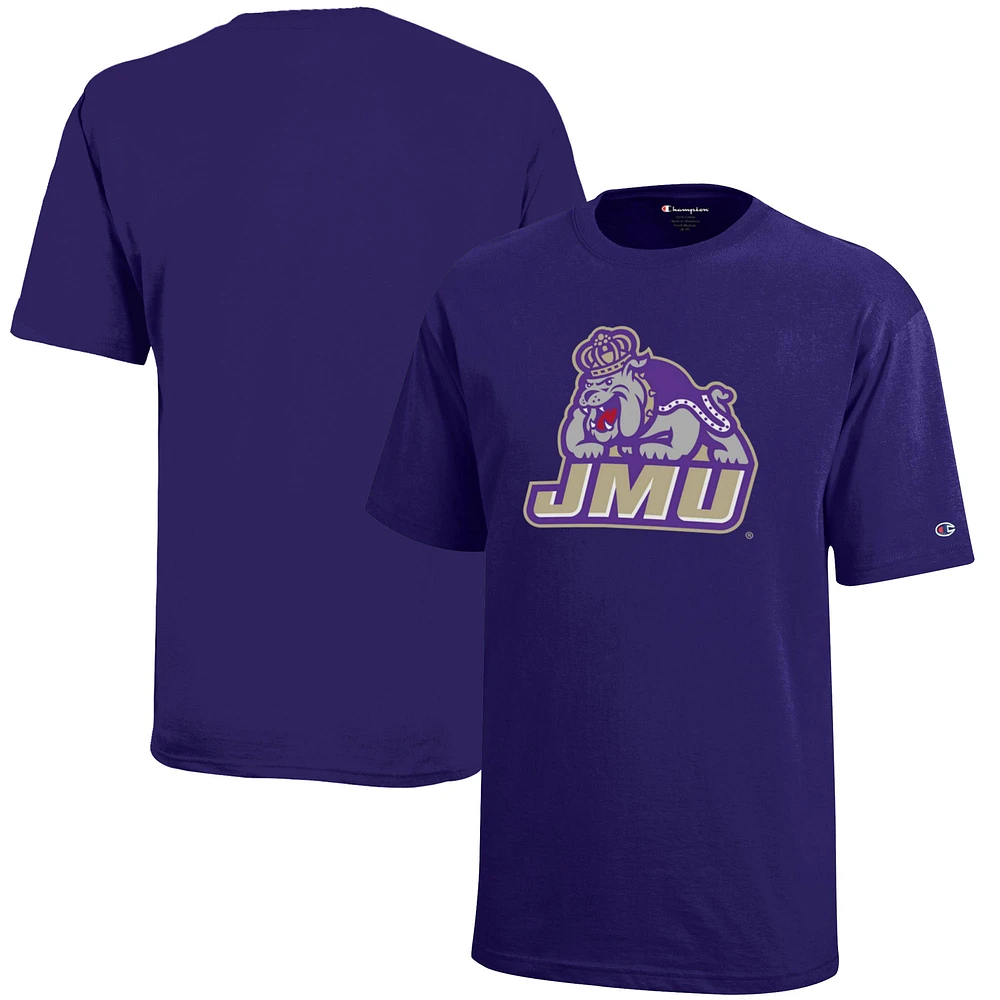Youth Champion Purple James Madison Dukes Jersey T-Shirt