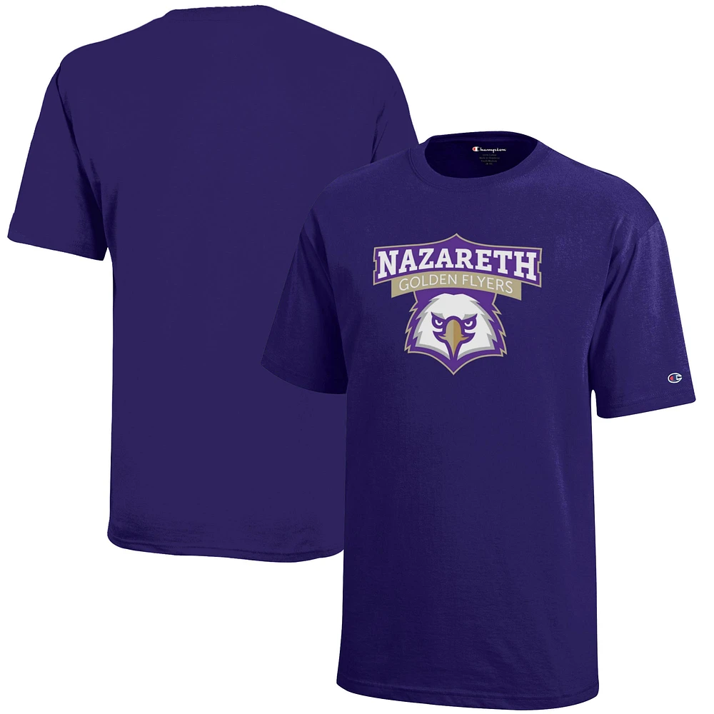 Youth Champion Purple Nazareth College Golden Flyers Jersey T-Shirt