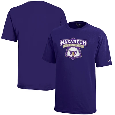 Youth Champion Purple Nazareth College Golden Flyers Jersey T-Shirt