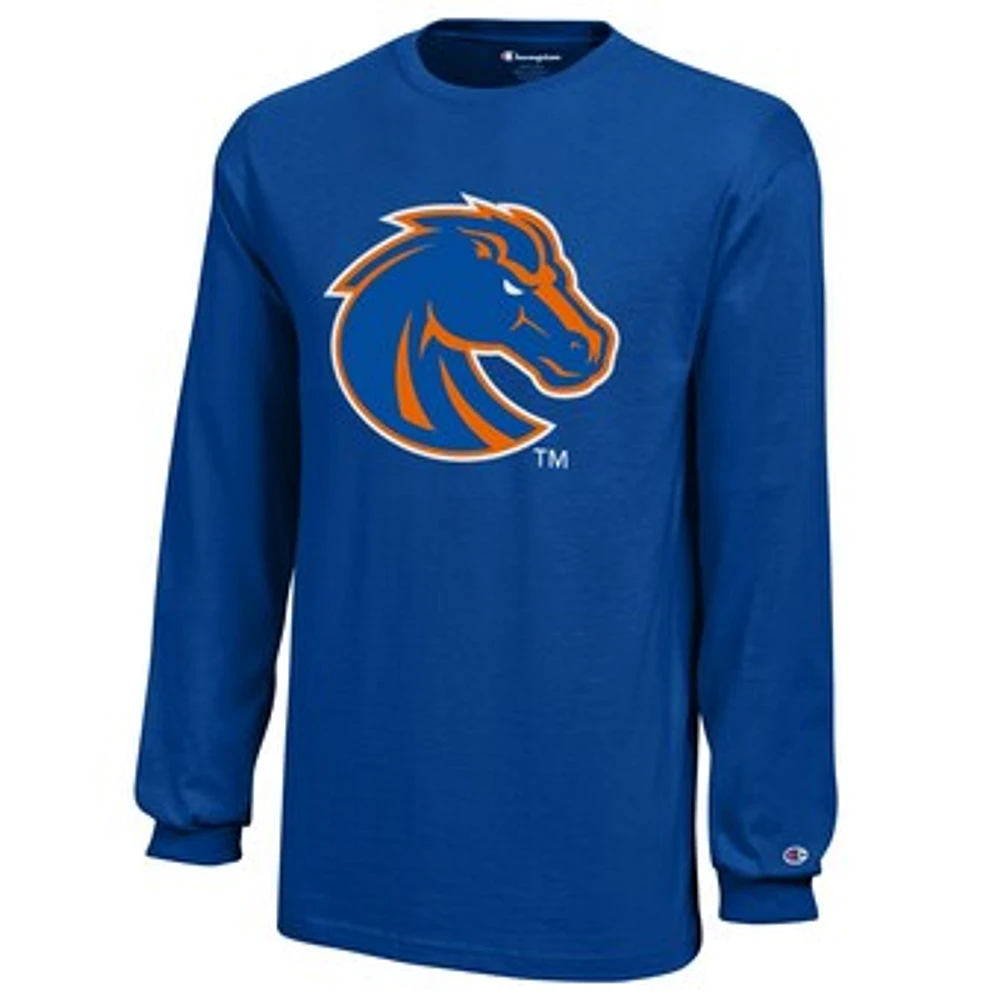 Youth Champion Royal Boise State Broncos Jersey Long Sleeve T-Shirt