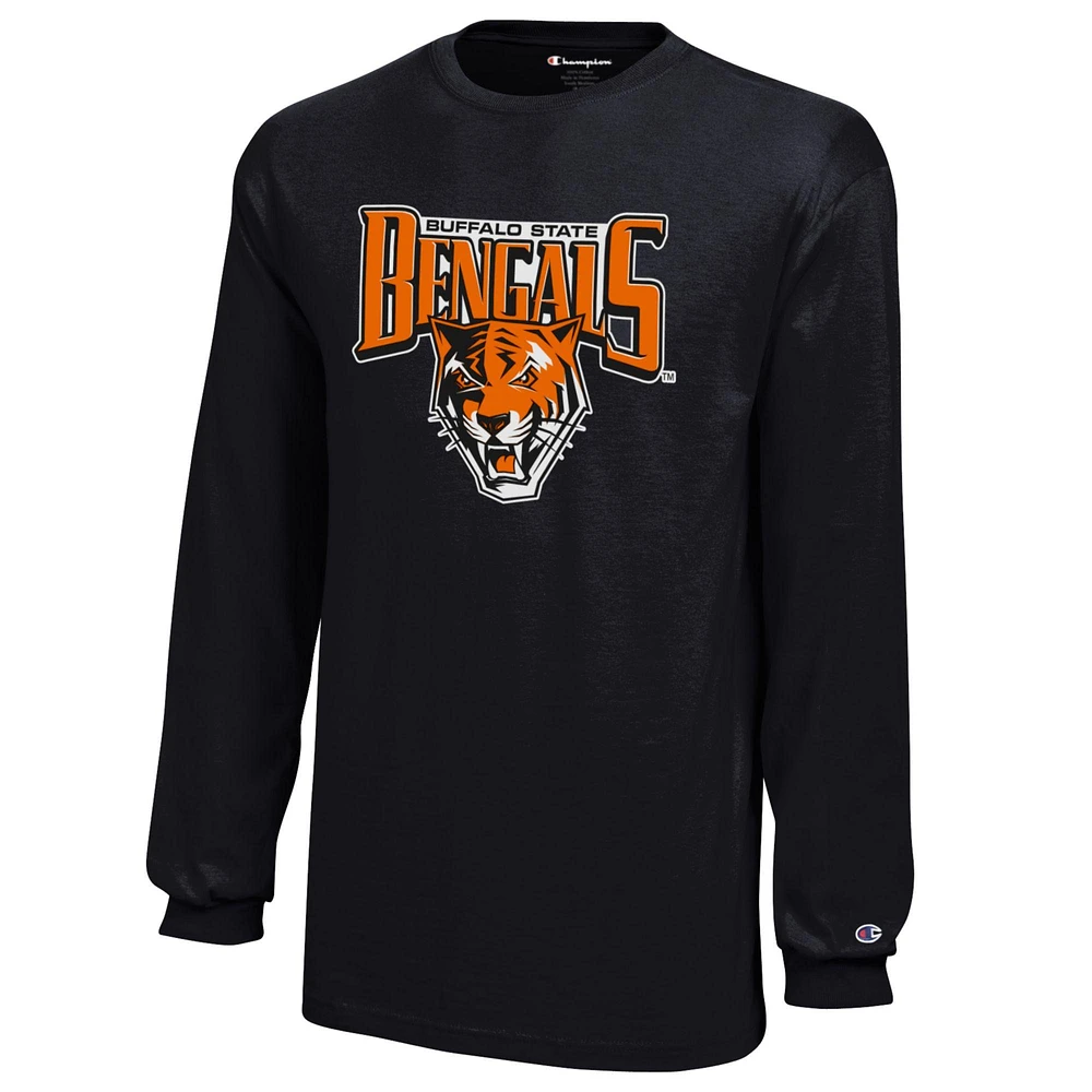 Youth Champion Black Buffalo State Bengals Jersey Long Sleeve T-Shirt