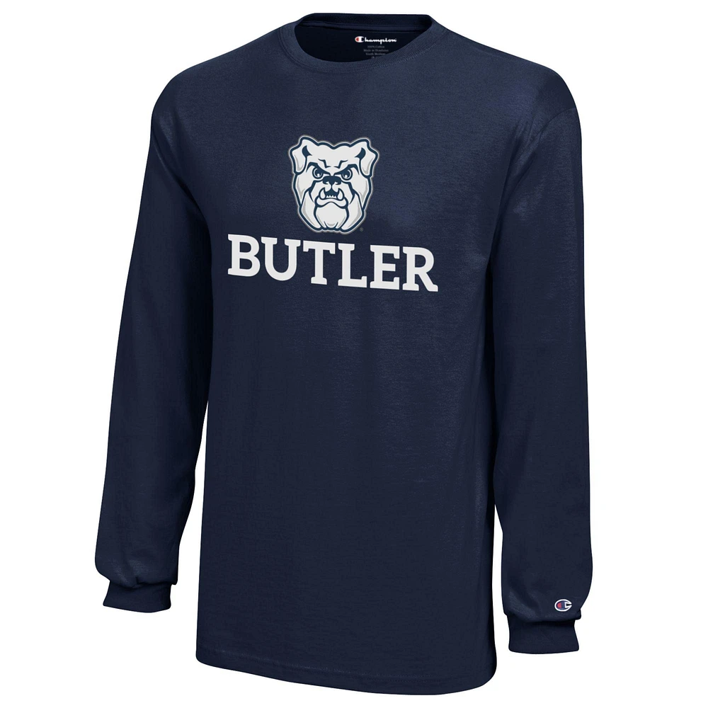 Youth Champion Navy Butler Bulldogs Jersey Long Sleeve T-Shirt