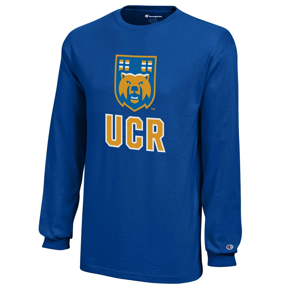 Youth Champion Blue UC Riverside Highlanders Jersey Long Sleeve T-Shirt