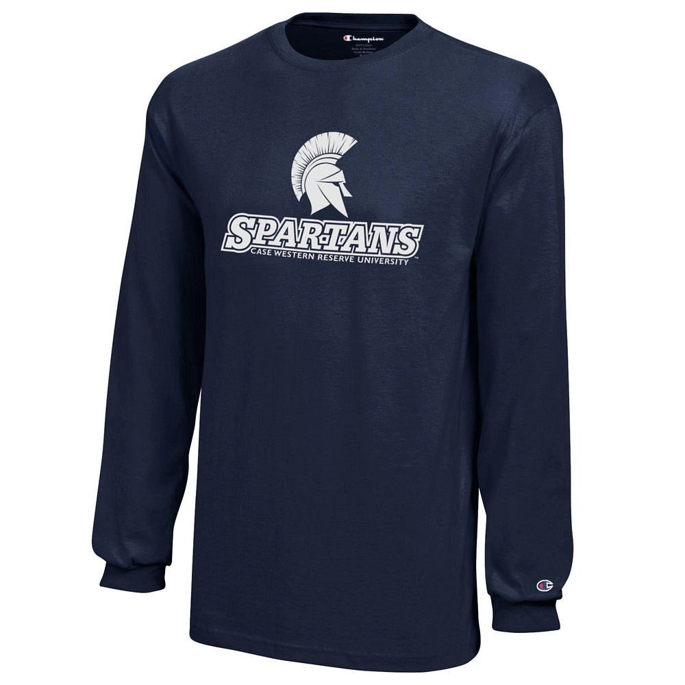 Youth Champion Navy Case Western Reserve University Jersey Long Sleeve T-Shirt