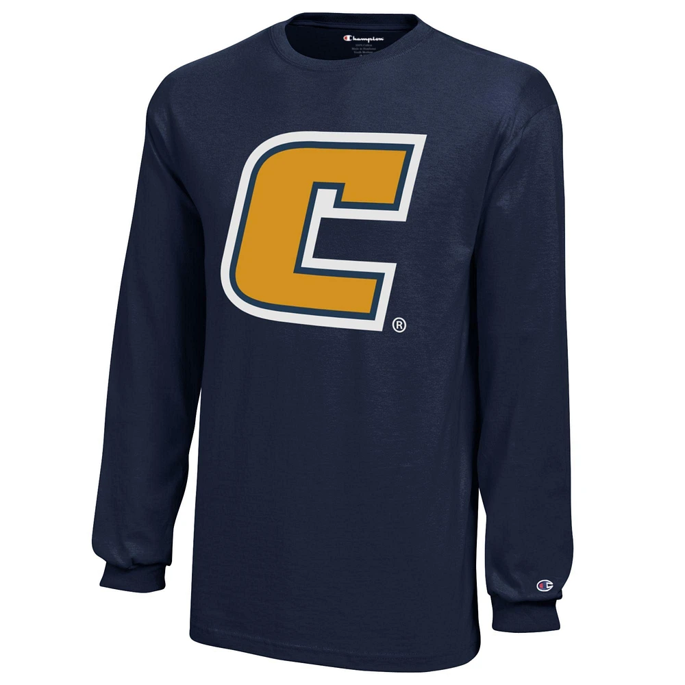 Youth Champion Navy Tennessee Chattanooga Mocs Jersey Long Sleeve T-Shirt