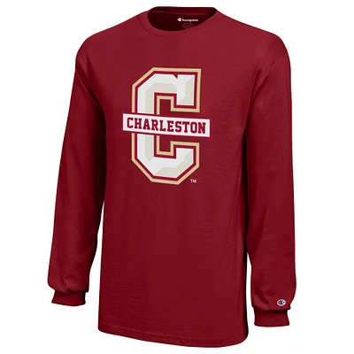 Youth Champion Maroon Charleston Cougars Jersey Long Sleeve T-Shirt