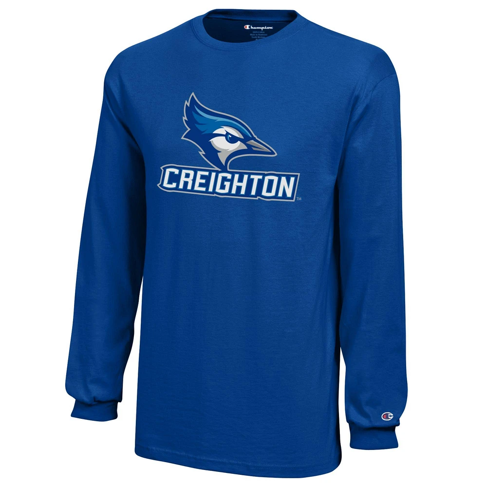 Youth Champion Blue Creighton Bluejays Jersey Long Sleeve T-Shirt