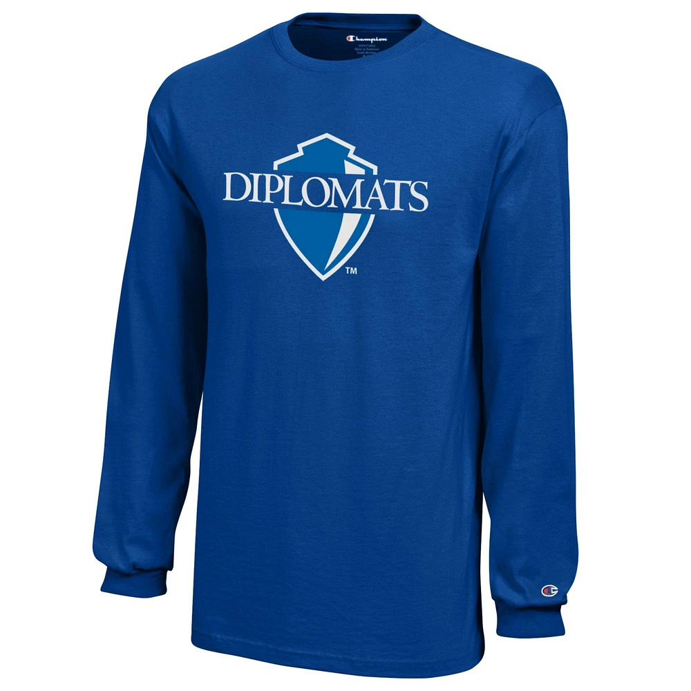 Youth Champion Blue Franklin & Marshall Diplomats Jersey Long Sleeve T-Shirt
