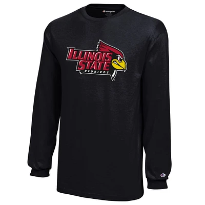 Youth Champion Black Illinois State Redbirds Jersey Long Sleeve T-Shirt