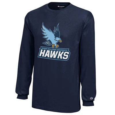 Youth Champion Navy Roger Williams University Jersey Long Sleeve T-Shirt
