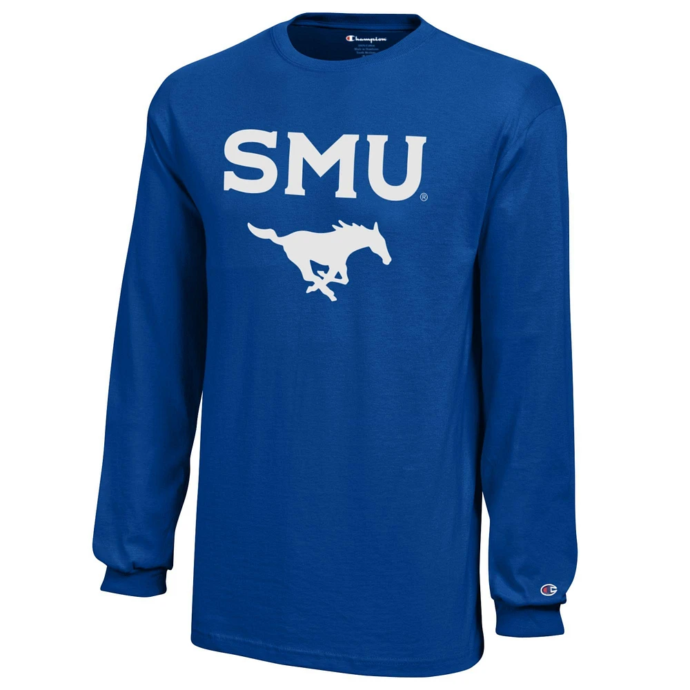 Youth Champion Royal SMU Mustangs Jersey Long Sleeve T-Shirt