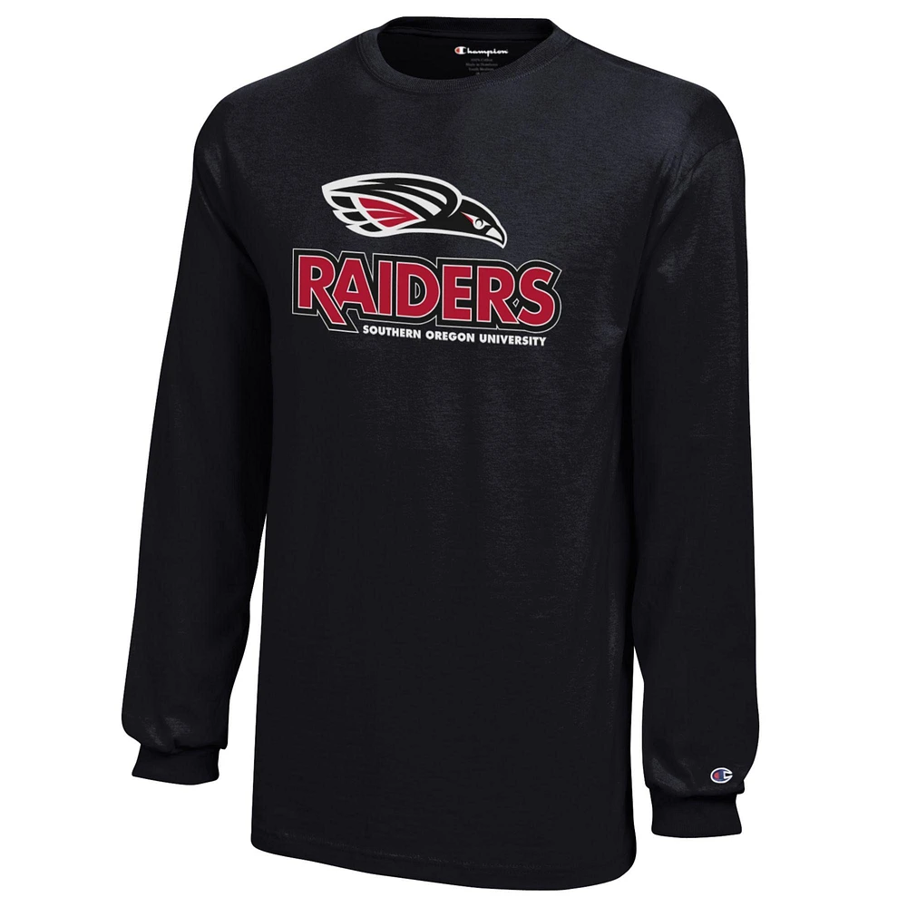 Youth Champion Black Southern Oregon Raiders Jersey Long Sleeve T-Shirt