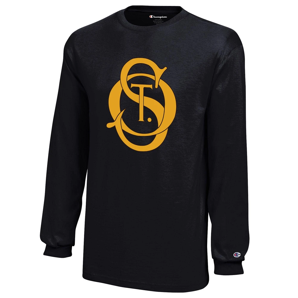Youth Champion Black St. Olaf Oles Jersey Long Sleeve T-Shirt