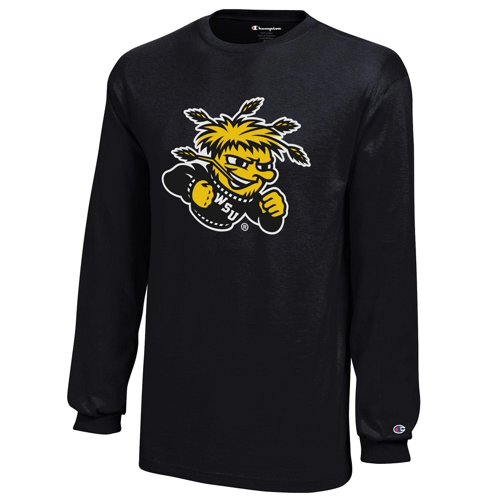 Youth Champion Black Wichita State Shockers Jersey Long Sleeve T-Shirt