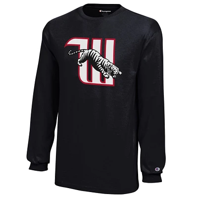 Youth Champion Black Wittenberg University Tigers Jersey Long Sleeve T-Shirt