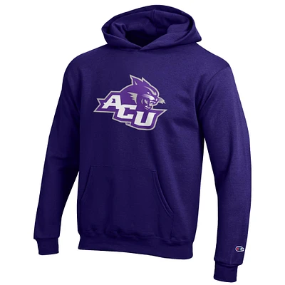 Youth Champion Purple Abilene Christian University Wildcats Eco Powerblend Pullover Hoodie