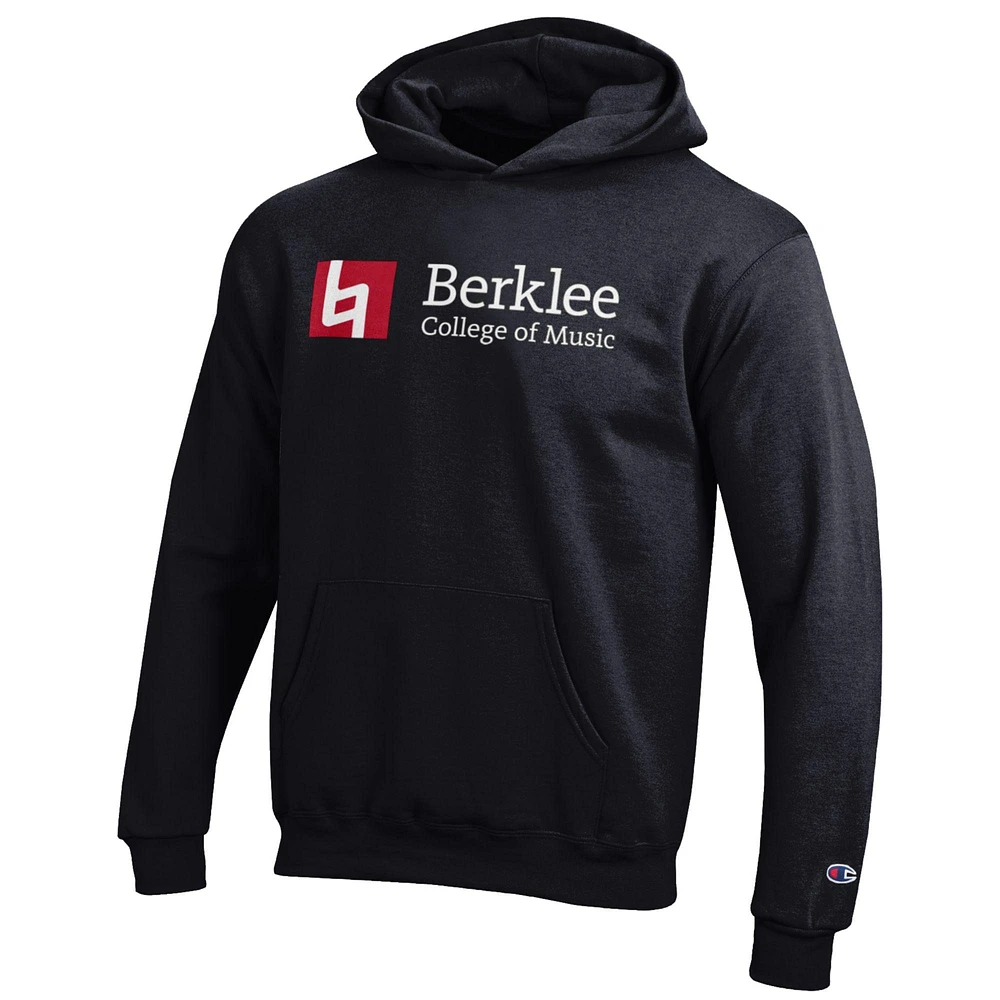 Youth Champion Black Berklee College of Music Eco Powerblend Pullover Hoodie