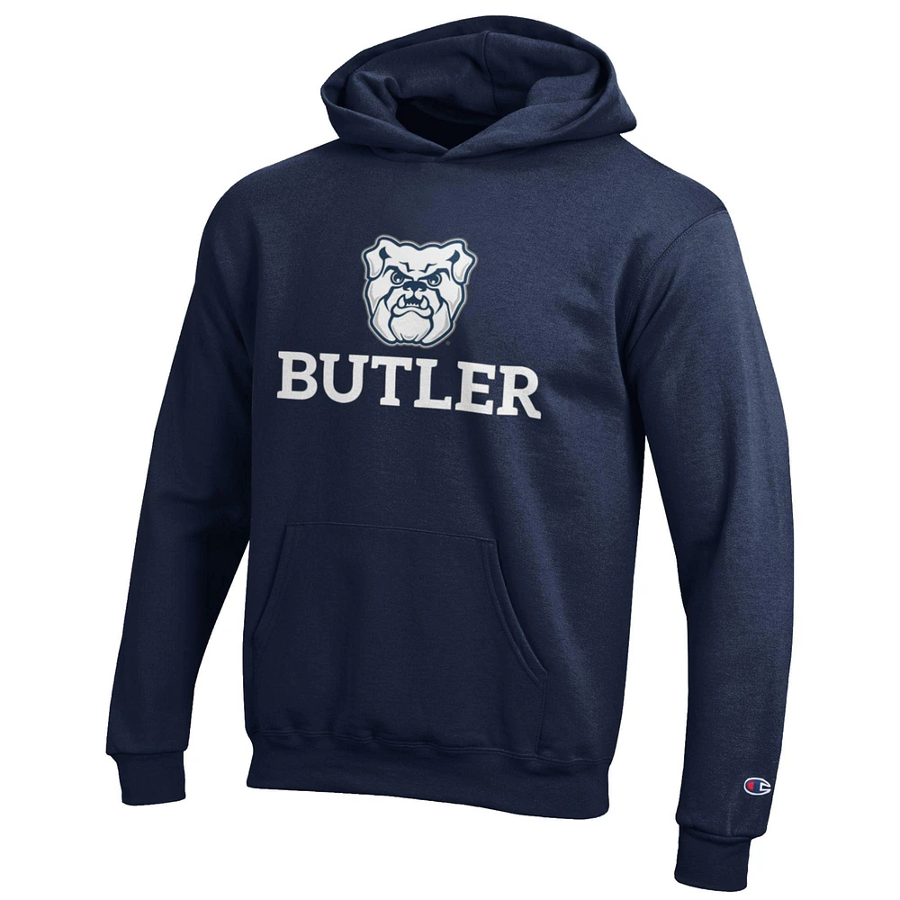 Youth Champion Navy Butler Bulldogs Eco Powerblend Pullover Hoodie