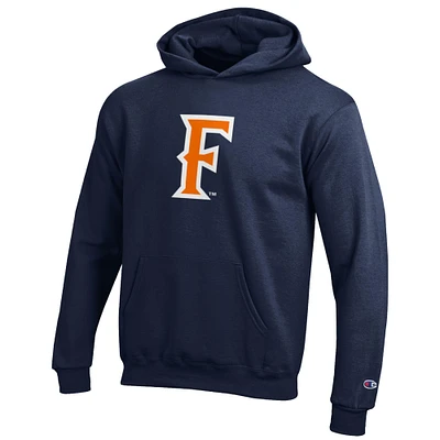 Youth Champion Navy Cal State Fullerton Titans Eco Powerblend Pullover Hoodie