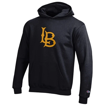 Youth Champion Black Cal State Long Beach The Eco Powerblend Pullover Hoodie