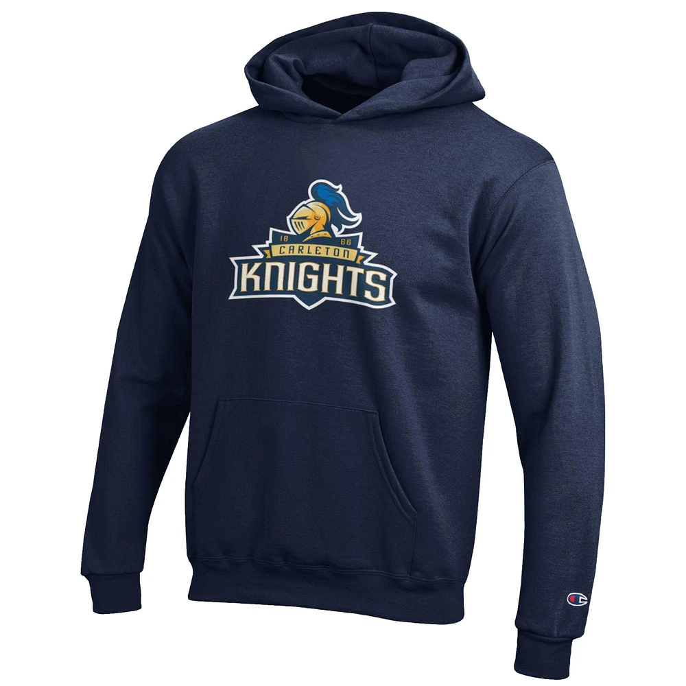Youth Champion Navy Carleton Knights Eco Powerblend Pullover Hoodie
