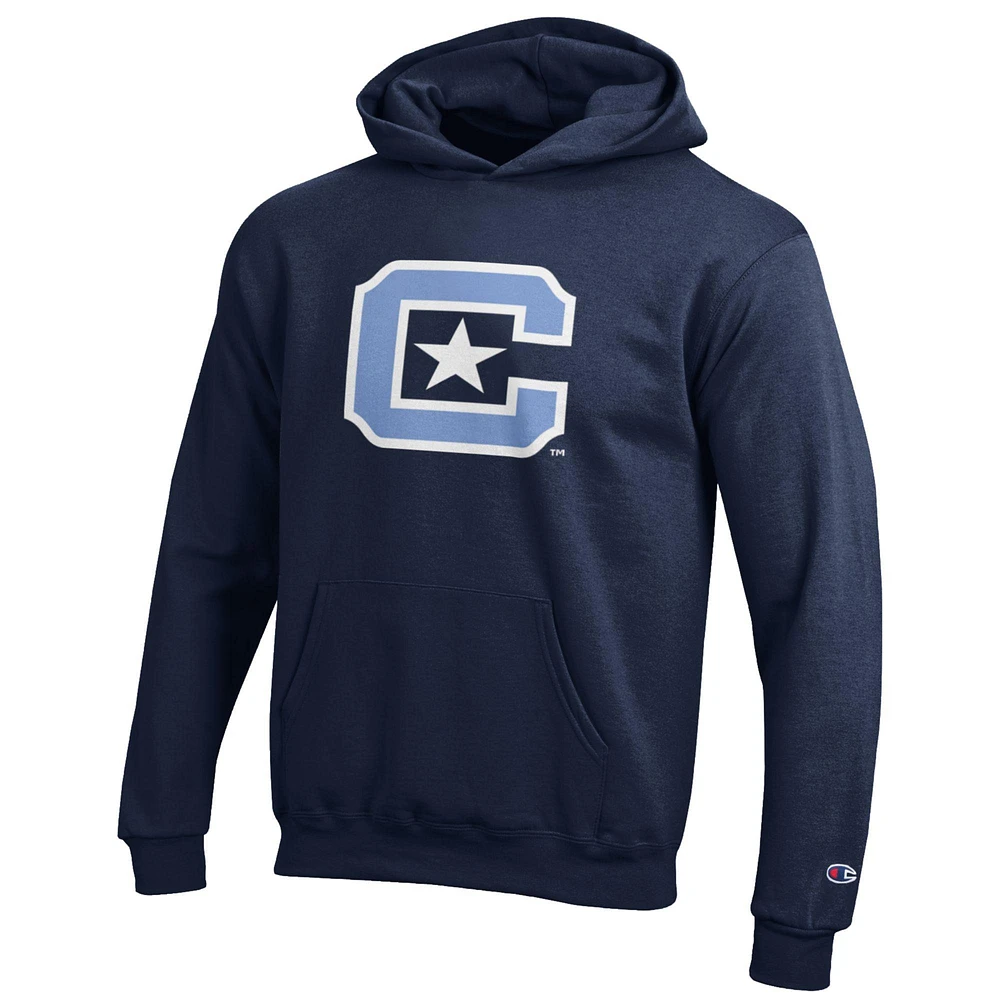 Youth Champion Navy Citadel Bulldogs Eco Powerblend Pullover Hoodie