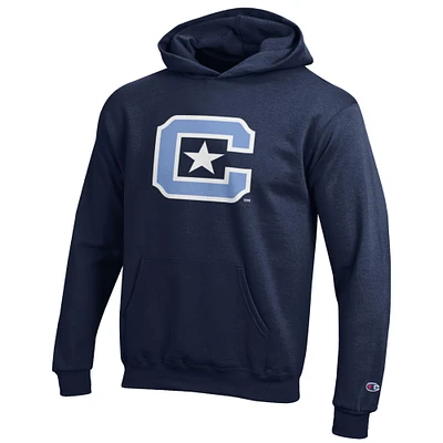 Youth Champion Navy Citadel Bulldogs Eco Powerblend Pullover Hoodie
