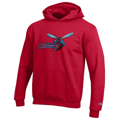 Youth Champion Red Delaware State Hornets Eco Powerblend Pullover Hoodie