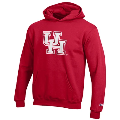 Youth Champion Red Houston Cougars Eco Powerblend Pullover Hoodie