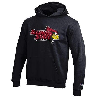 Youth Champion Black Illinois State Redbirds Eco Powerblend Pullover Hoodie