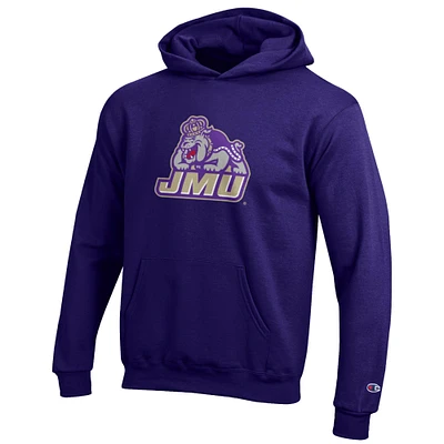 Youth Champion Purple James Madison Dukes Eco Powerblend Pullover Hoodie