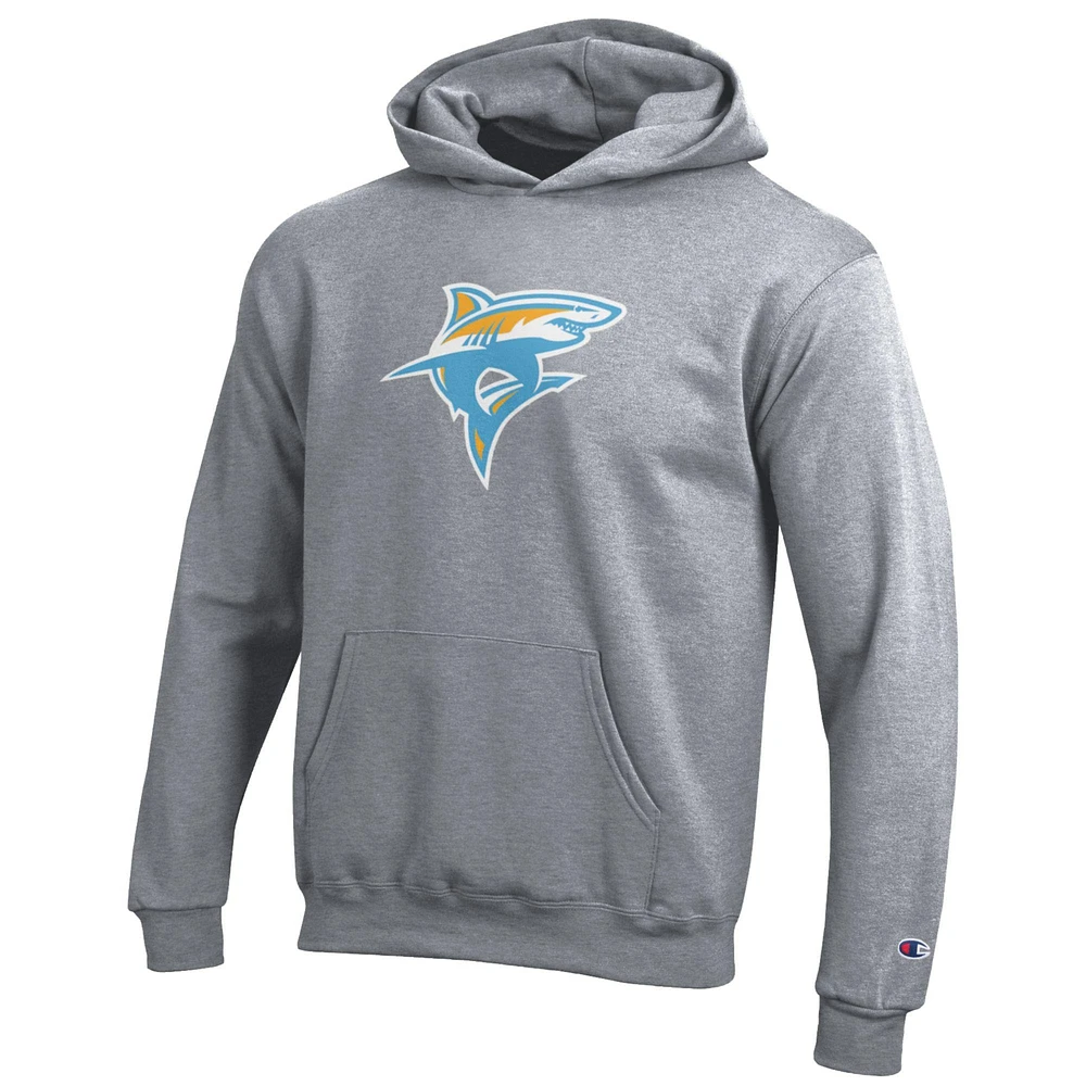 Youth Champion Gray LIU Sharks Eco Powerblend Pullover Hoodie