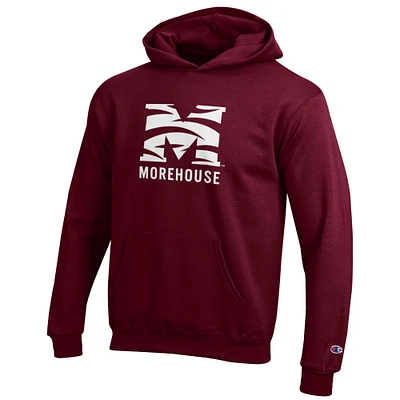 Youth Champion Maroon Morehouse Tigers Eco Powerblend Pullover Hoodie