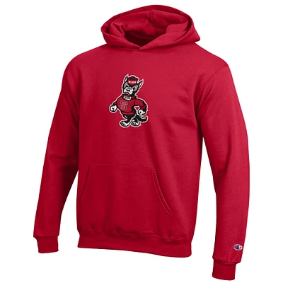 Youth Champion Red NC State Wolfpack Eco Powerblend Pullover Hoodie