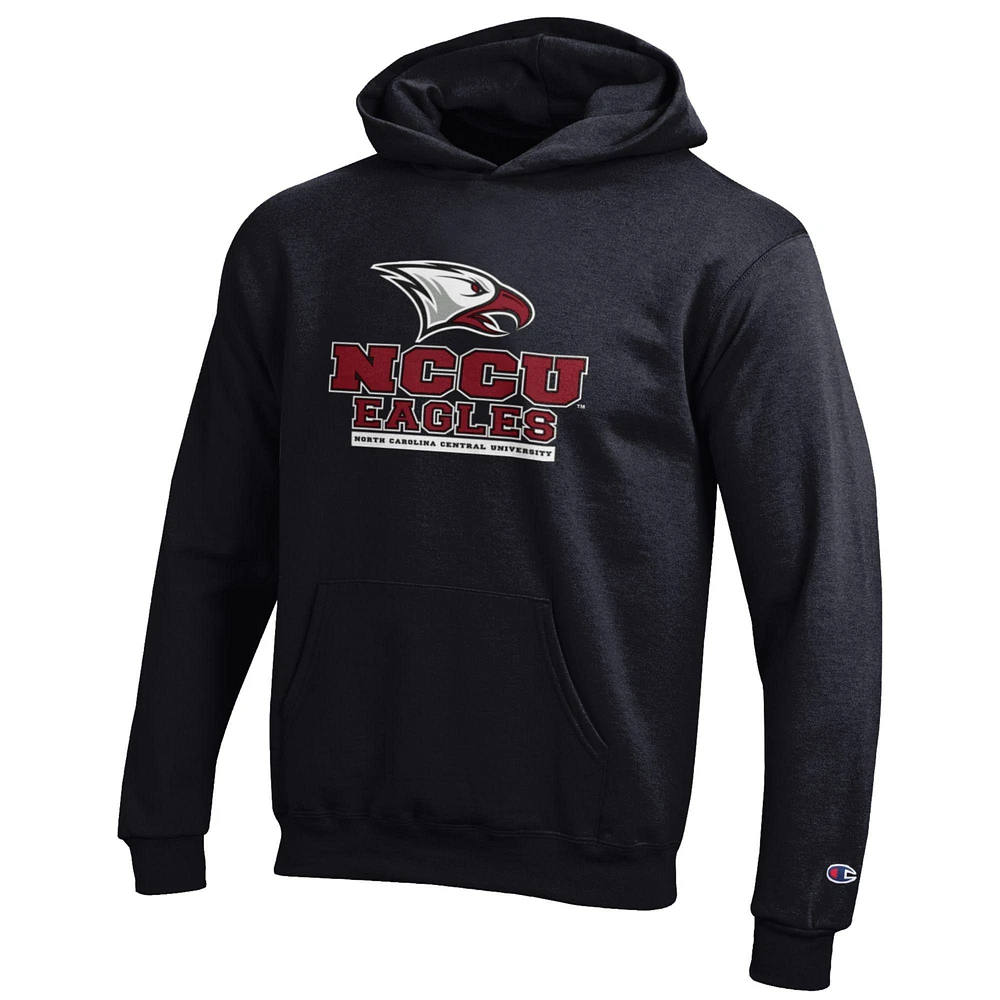 Youth Champion Black North Carolina Central Eagles Eco Powerblend Pullover Hoodie