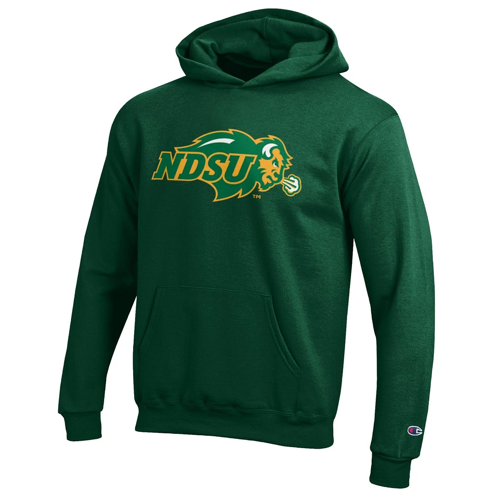 Youth Champion Green NDSU Bison Eco Powerblend Pullover Hoodie