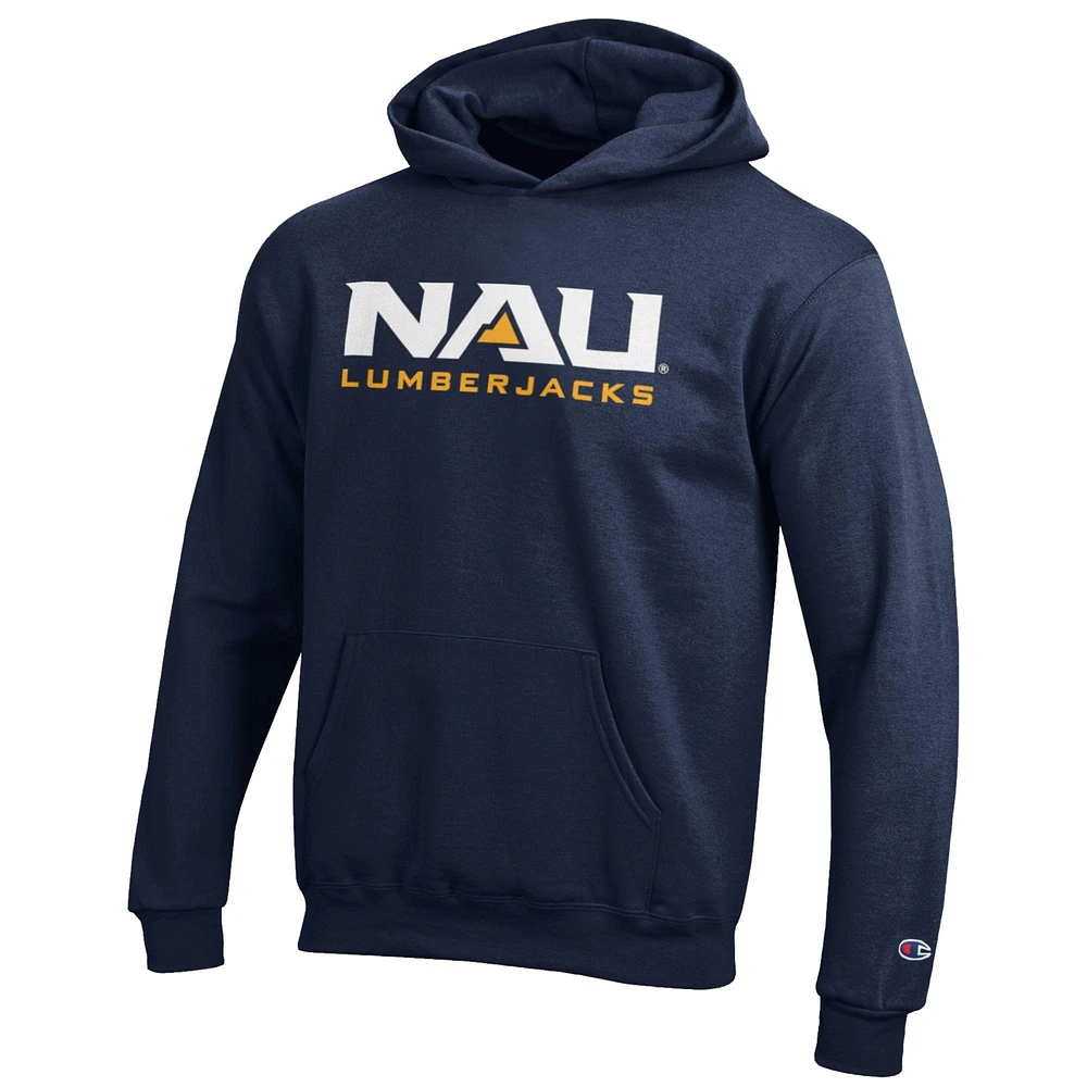 Youth Champion Navy Northern Arizona Lumberjacks Eco Powerblend Pullover Hoodie
