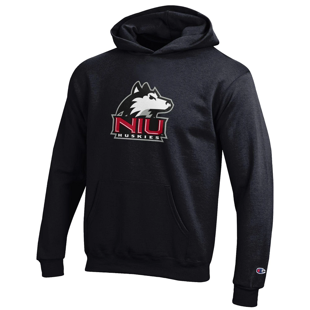 Youth Champion Black Northern Illinois Huskies Eco Powerblend Pullover Hoodie