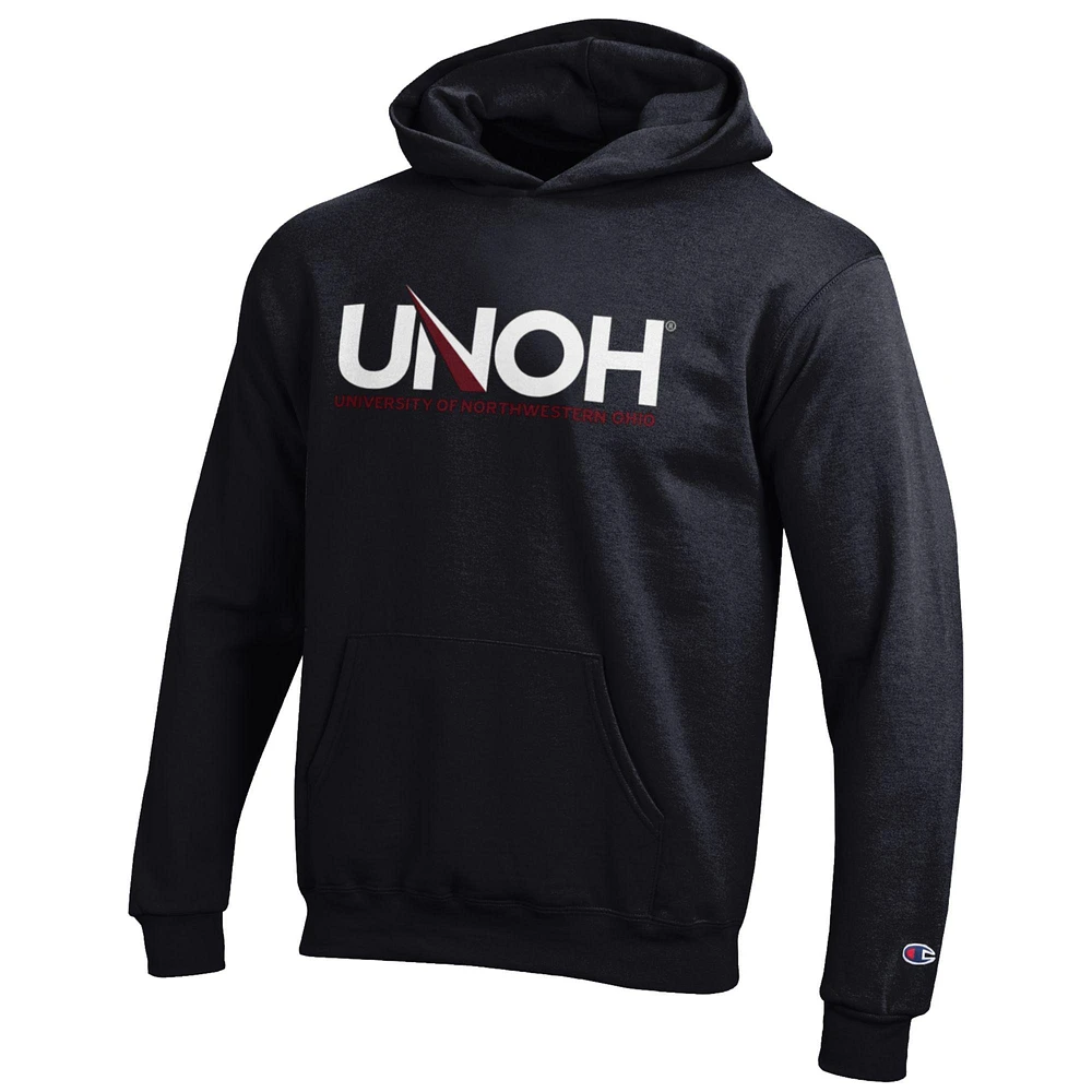 Youth Champion Black Northwestern Ohio Racers Eco Powerblend Pullover Hoodie
