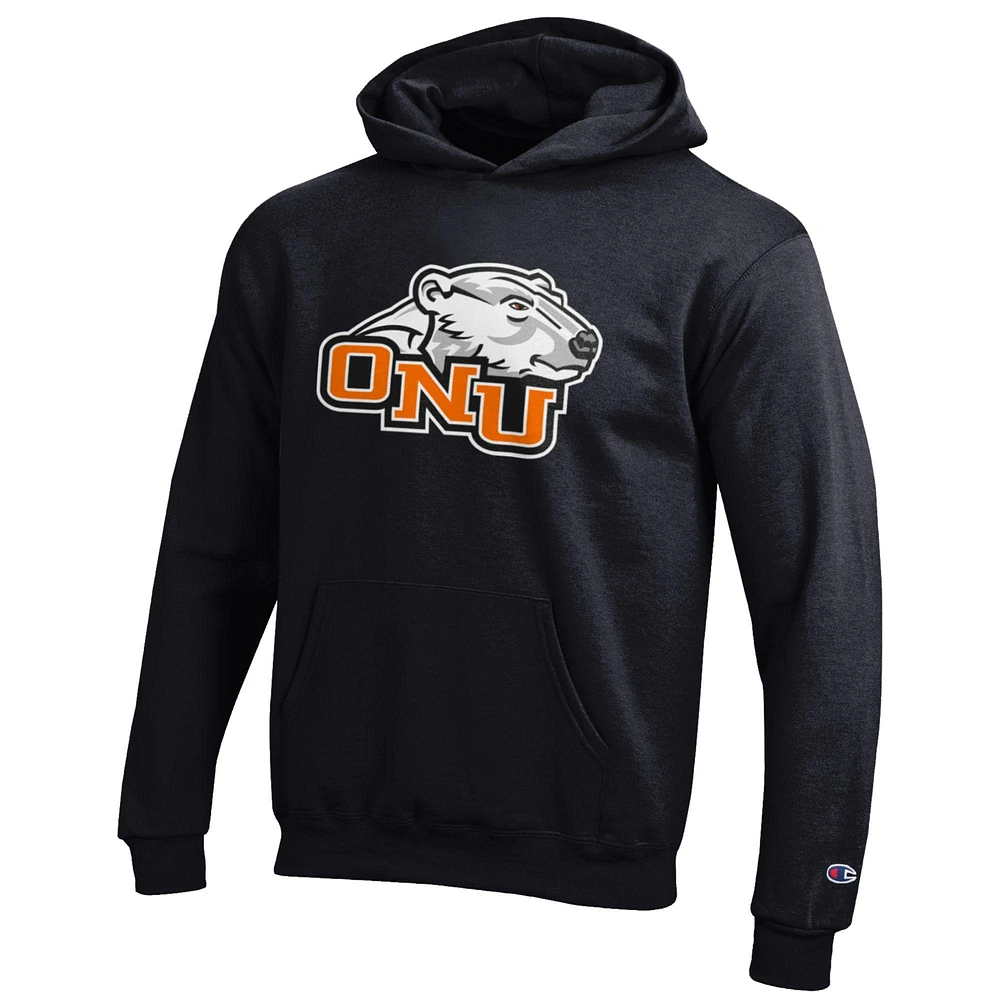 Youth Champion Black Ohio Northern Polar Bears Eco Powerblend Pullover Hoodie