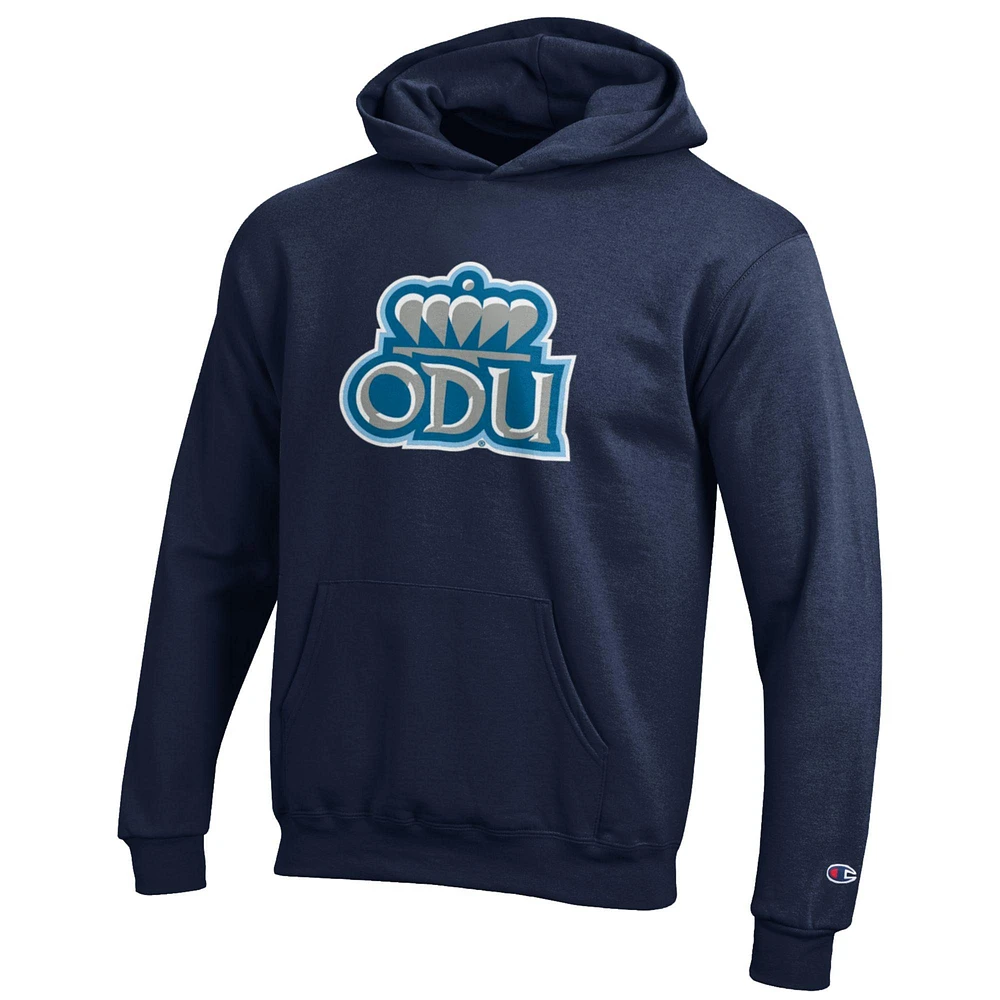 Youth Champion Navy Old Dominion Monarchs Eco Powerblend Pullover Hoodie