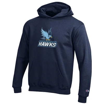 Youth Champion Navy Roger Williams University Eco Powerblend Pullover Hoodie