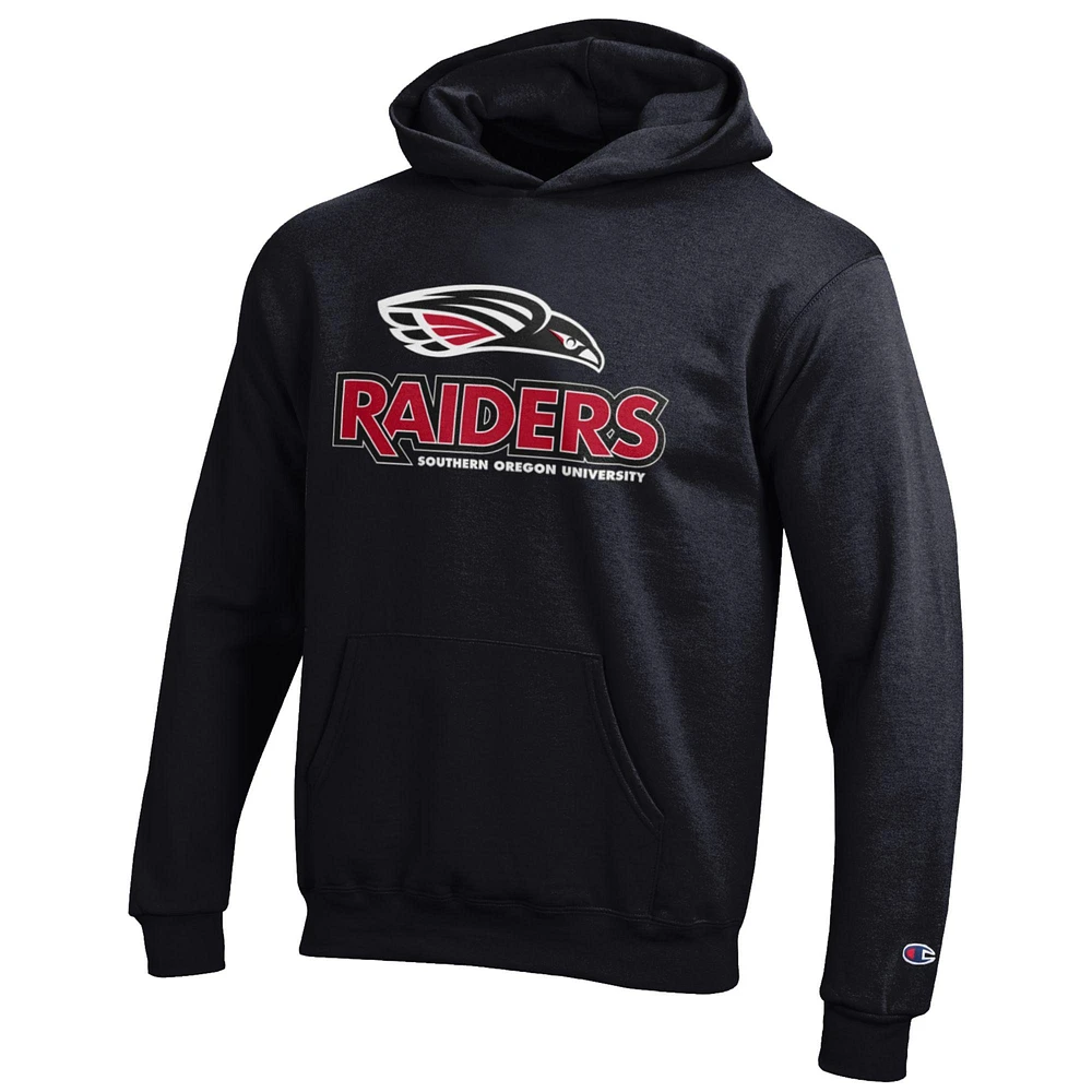 Youth Champion Black Southern Oregon Raiders Eco Powerblend Pullover Hoodie