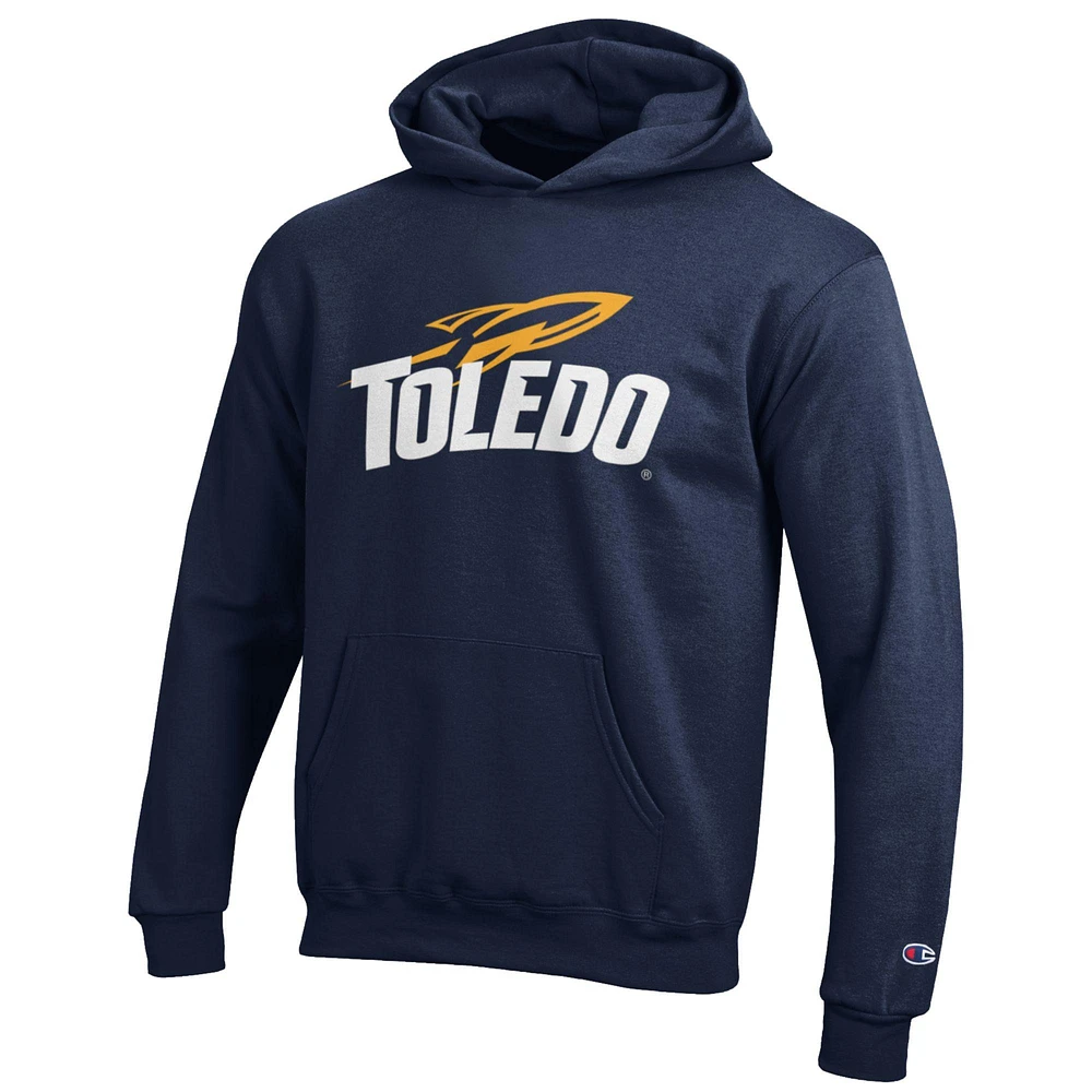 Youth Champion Navy Toledo Rockets Eco Powerblend Pullover Hoodie