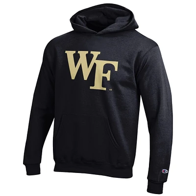Youth Champion Black Wake Forest Demon Deacons Eco Powerblend Pullover Hoodie