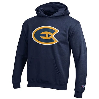Youth Champion Navy Wisconsin Eau Claire Blugolds Eco Powerblend Pullover Hoodie