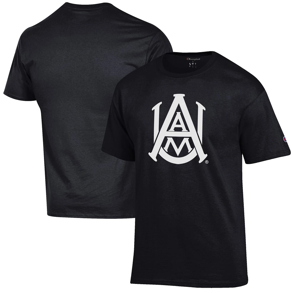 Men's Champion Black Alabama A&M Bulldogs Primary Jersey T-Shirt