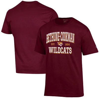 Men's Champion Maroon Bethune-Cookman Wildcats Est. Date Jersey T-Shirt