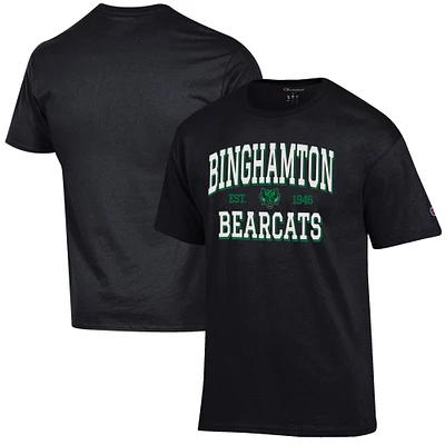 Men's Champion Black Binghamton Bearcats Est. Date Jersey T-Shirt